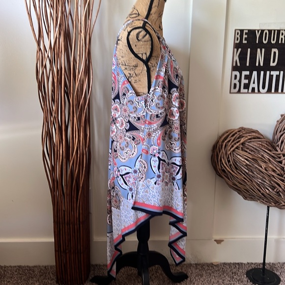 Cato Sleeveless Patterned Scarf Hem Top - Picture 3 of 7